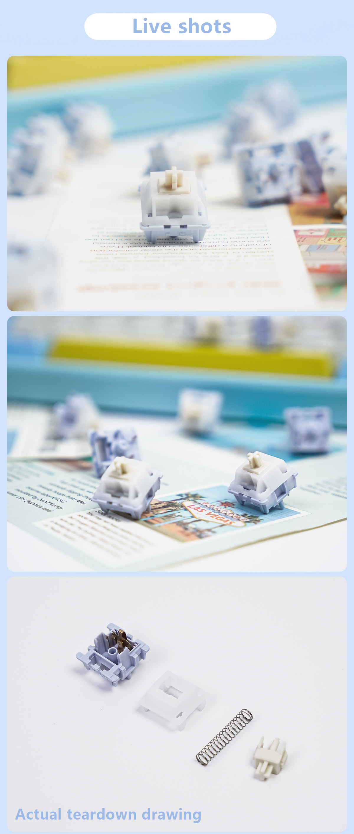 BSUN Flash (Splash) Linear Silver-like Switch (35Pcs/Box)