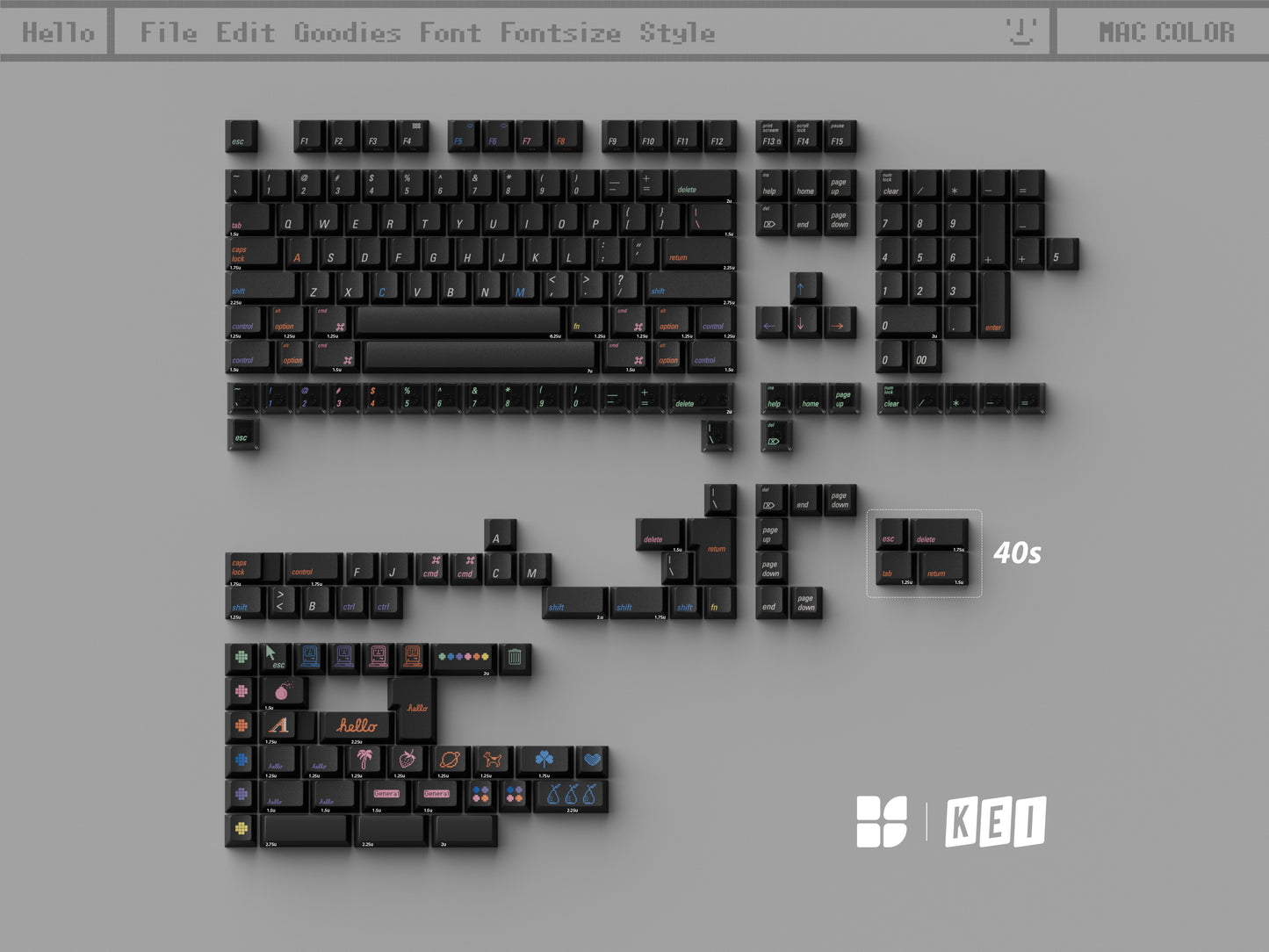 KBS Mac Color Keycap Set