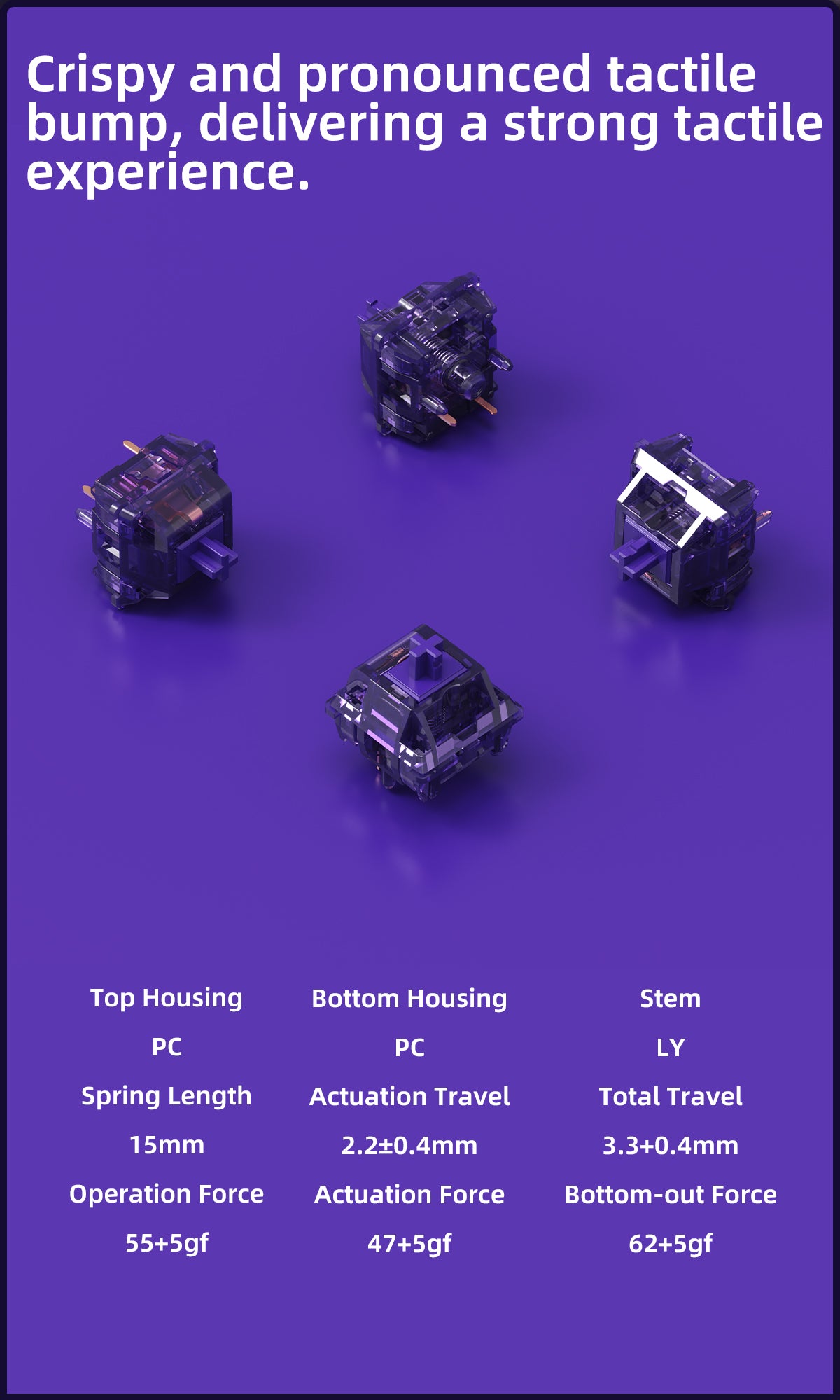 BSUN Gravity Tactile Switch (35Pcs/Box)