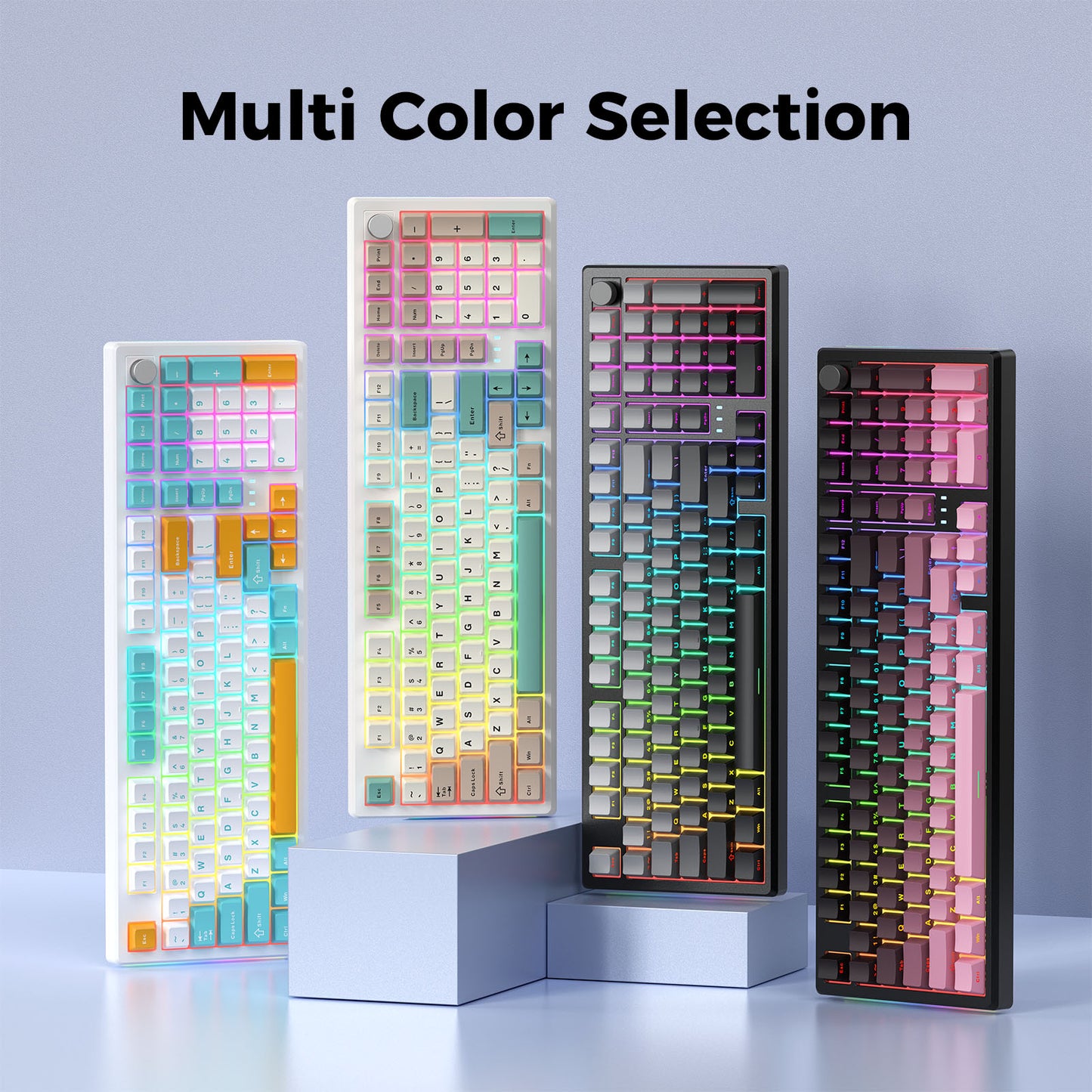 LUMI 101 Mechanical Keyboard Wired & Wireless Bluetooth RGB Tri-Mode Gaming Keyboard