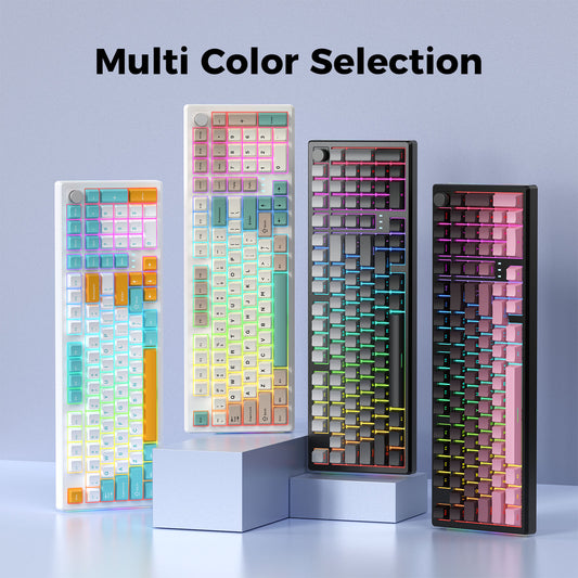 LUMI 101 Mechanical Keyboard Wired & Wireless Bluetooth RGB Tri-Mode Gaming Keyboard