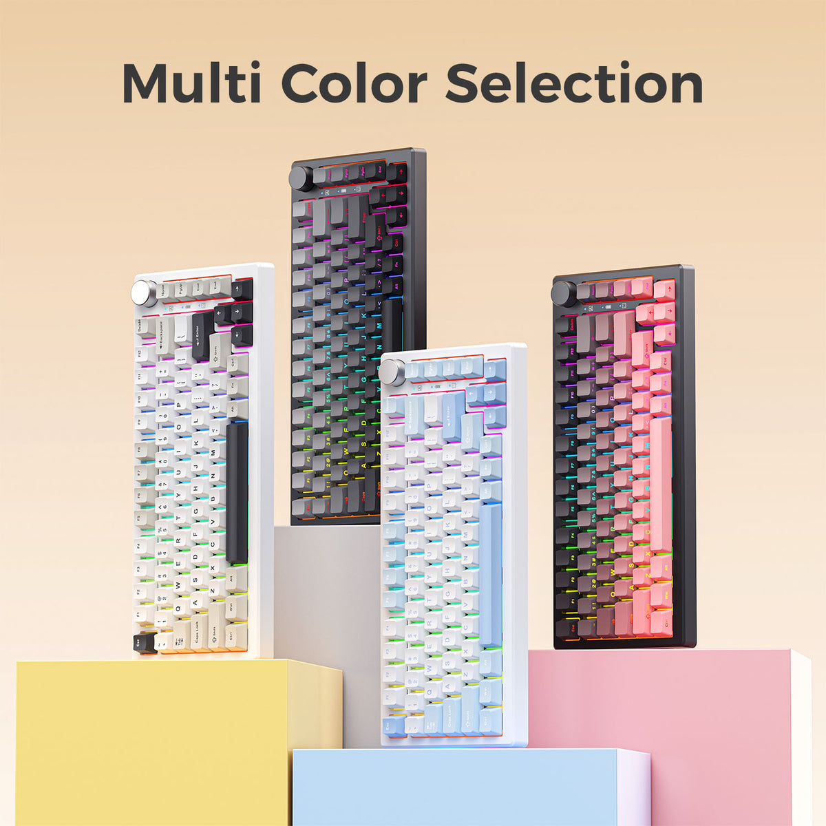 GEN 75 Mechanical Keyboard Wired & Wireless Bluetooth RGB Tri-Mode Gam ...