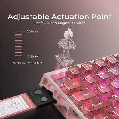 PolarStar 64 HE - 60% Wired Hall Effect RGB Aluminum Gaming Keyboard