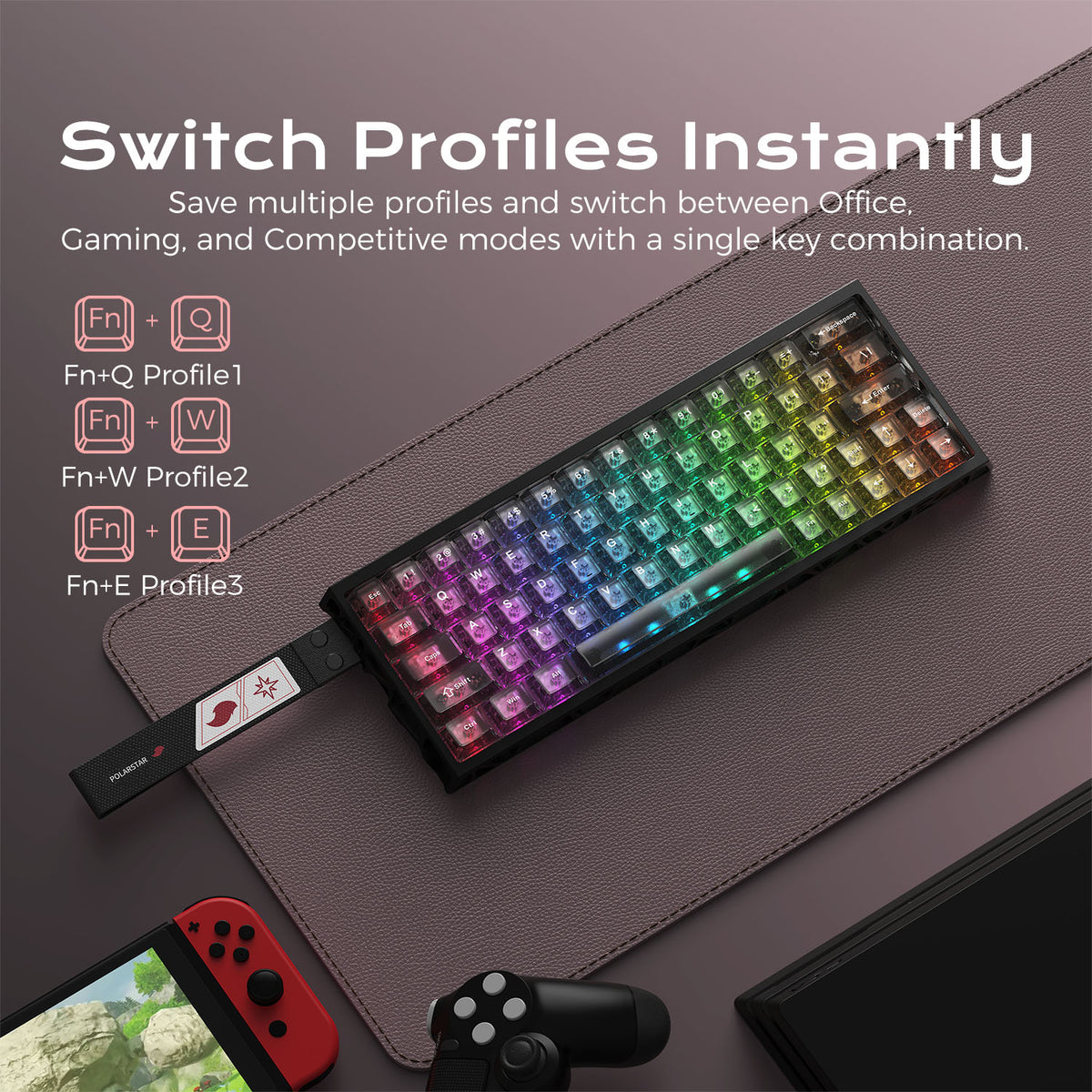 PolarStar 64 HE - 60% Wired Hall Effect RGB Aluminum Gaming Keyboard