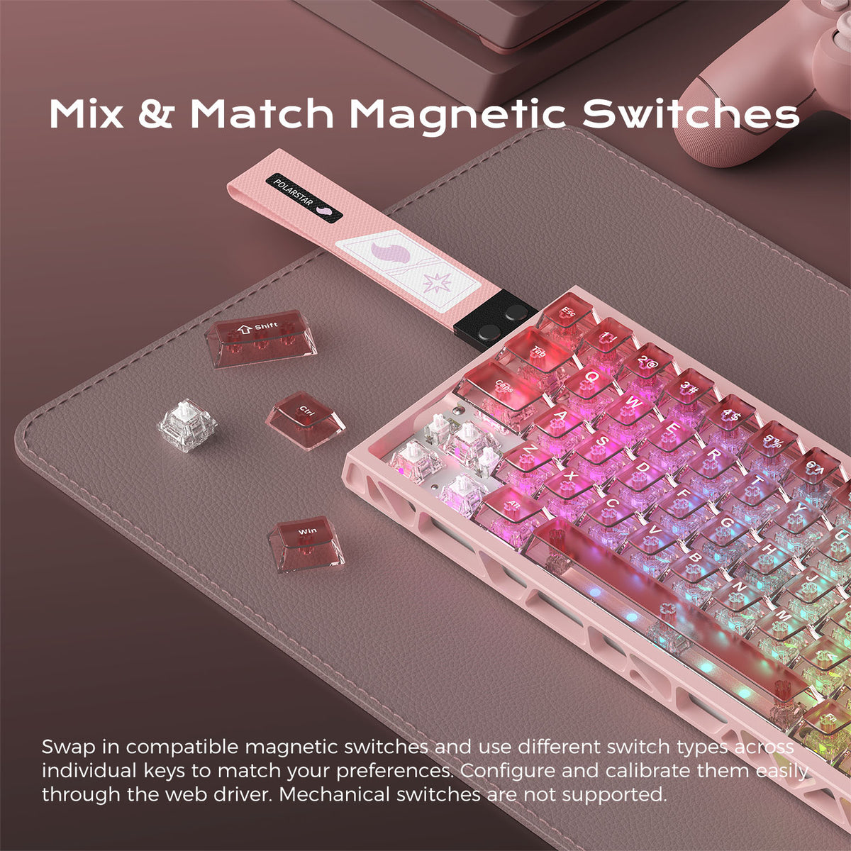 PolarStar 64 HE - 60% Wired Hall Effect RGB Aluminum Gaming Keyboard