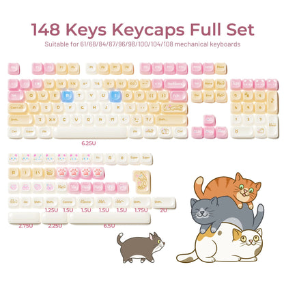 Hexin Candy Cat Keycap Set